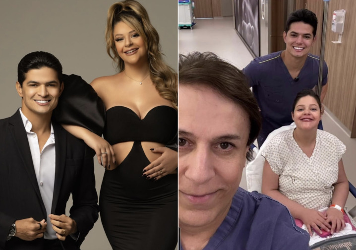 Grávida, filha de Tom Cavalcante chega ao hospital para dar à luz: ‘Grande momento’