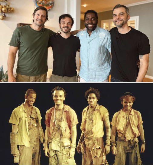 Lázaro Ramos resgata cliques antigos com Wagner Moura e Vladimir Brichta e se declara aos amigos; veja