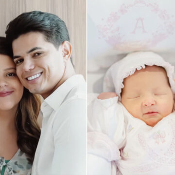 Filha de Tom Cavalcante exibe registros inéditos após nascimento da pequena Antonella