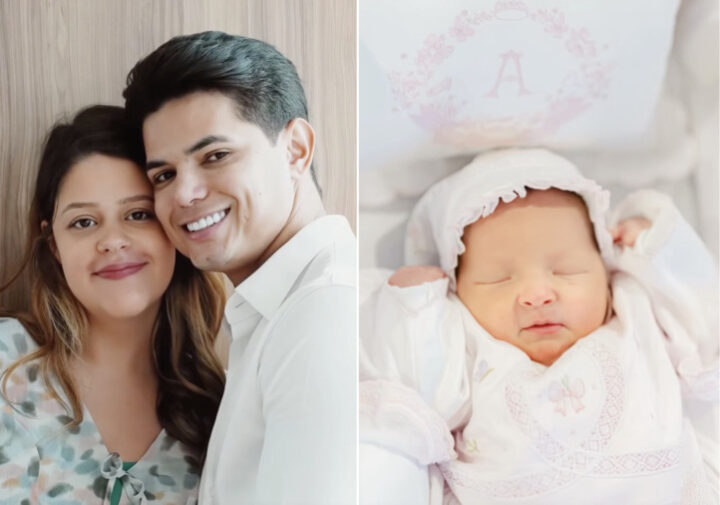 Filha de Tom Cavalcante exibe registros inéditos após nascimento da pequena Antonella
