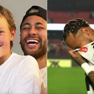 Neymar recebe apoio do filho após sofrer uma das piores derrotas da sua carreira