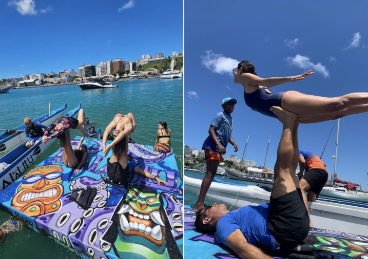 Em Salvador, Praia da Preguiça recebe experiência inédita de ioga e canoagem