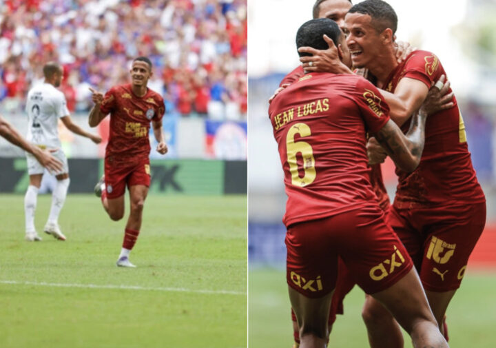 Com presença de Ancelotti, Bahia vence o Santos na Fonte Nova