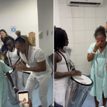 Buja Ferreira emociona pacientes e equipe de hospital em Salvador; veja vídeo