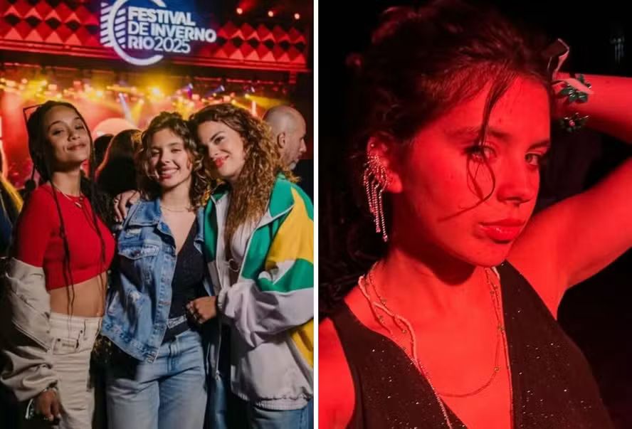 Flor Gil prestigia show de Caetano Veloso ao lado da namorada e netas de Chico Buarque
