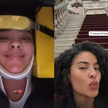 Para interromper gravidez, Maria de Fátima se joga da escada em ‘Vale tudo’; Bella Campos se diverte em bastidores