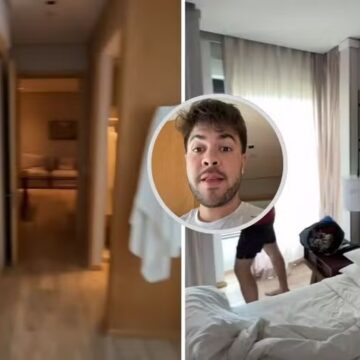 Alvaro se choca com hotel de luxo que a Globo bancou para participantes da ‘Dança dos Famosos’