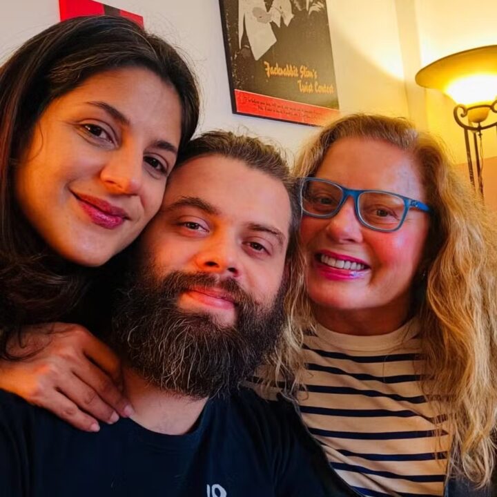 Vera Fischer visita filho que tem com Felipe Camargo e compartilha cliques raros: ‘Rimos e bebemos’