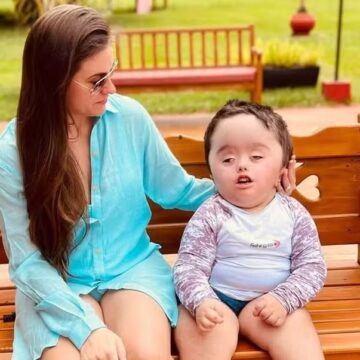 Nora de Ratinho emociona o apresentador com texto sobre ser mãe de filho com hidrocefalia: ‘Meu neto querido’
