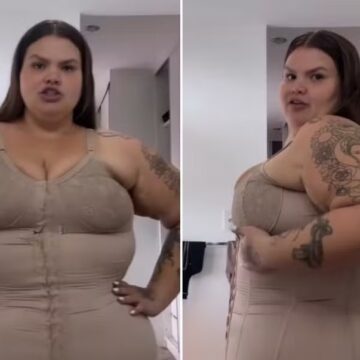 Thais Carla mostra cinta modeladora após perder mais de 50kg: ‘Tudo no lugar’