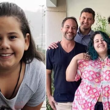 Atriz mirim de ‘Avenida Brasil’ celebra Dia dos Pais ao lado dos seus ‘quatro pais’