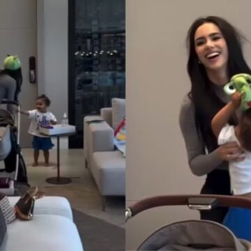 Bruna Biancardi diverte a filha Mavie com touca de sapo em vídeo fofo