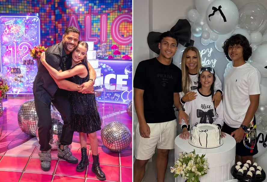 Após episódio envolvendo sobrinha, Hulk e ex-mulher fazem festas separadas para aniversário da filha