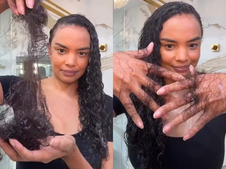 Lucy Ramos mostra queda capilar no pós-parto e detalha cuidados