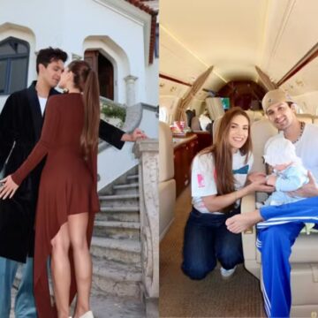 Jade Magalhães abre álbum de fotos com Luan Santana e a filha, Serena