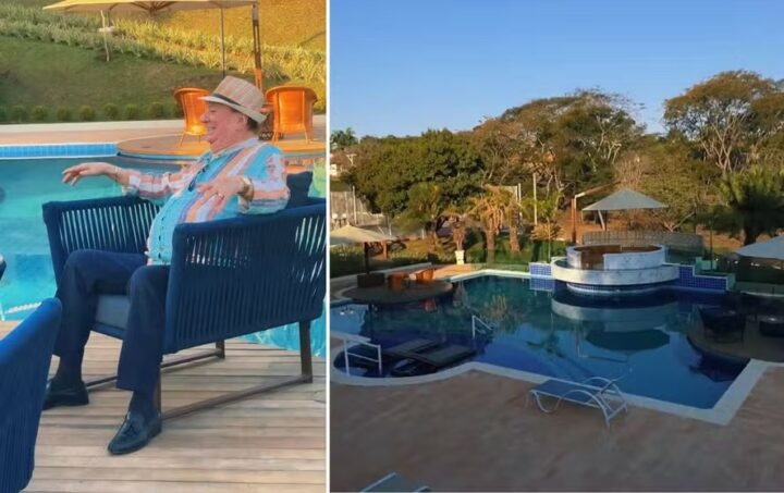 Raul Gil mostra uma das suas mansões: ‘Comprei cinco casas aqui’