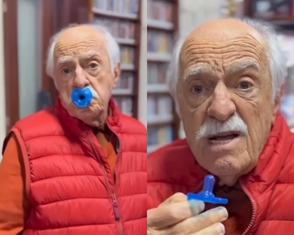 Ary Fontoura se diverte com moda das chupetas entre adultos: ‘Alexa, dispara um meteoro’