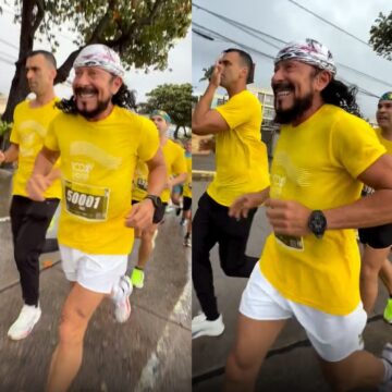 Retomou o pique! Bell Marques volta a correr em Recife após mal-estar em corrida anterior
