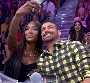 Naomi Campbell revela passado com Cauã Reymond no ‘Domingão com Huck’