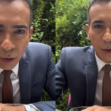 César Tralli foge da rotina e mostra marmita: ‘Não é só salada’