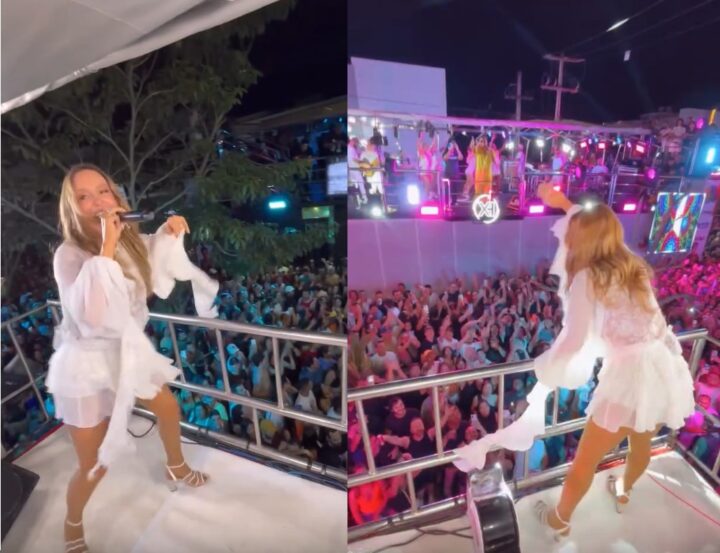 Claudia Leitte, Xanddy e Psirico fazem encontro de trios em Sergipe; veja vídeos