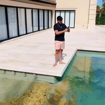 Cristiano, da dupla com Zé Neto, mostra lago e piscina em mansão no interior de SP