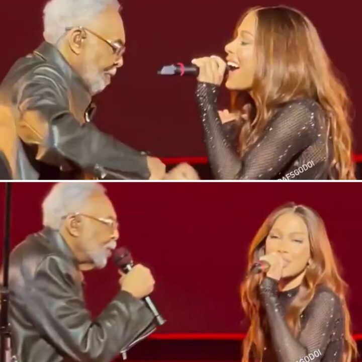 Gilberto Gil e Anitta cantam juntos em festa de inauguração da H&M no Brasil; assista