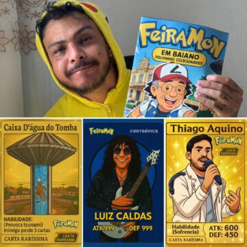 FeiraMon: álbum de figurinhas transforma Feira de Santana em campo de batalha Pokémon