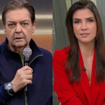 Jornalista da Globo quebra protocolo e envia mensagem ao vivo para Fausto Silva