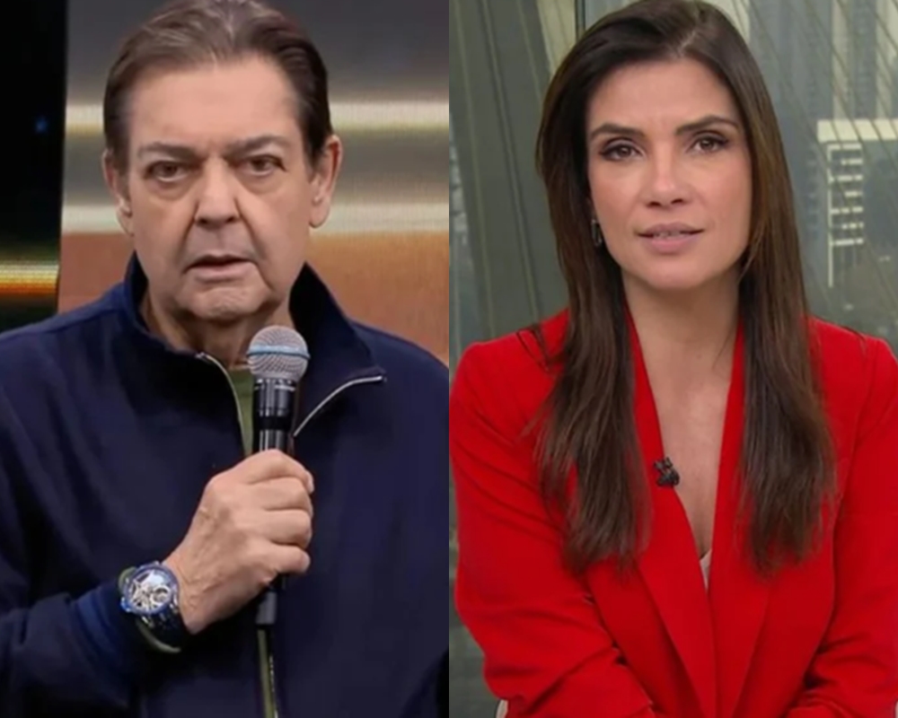 Jornalista da Globo quebra protocolo e envia mensagem ao vivo para Fausto Silva