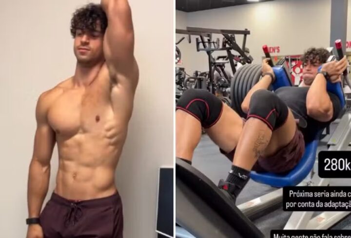 Filho de Xanddy e Carla Perez impressiona com físico musculoso e treino pesado