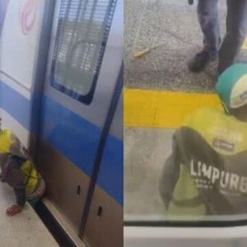 Homem que ficou preso em vão do metro de Salvador deixa UTI após um mês