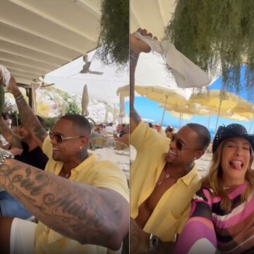 Léo Santana vibra ao ouvir seu hit em restaurante na Itália: ‘Explodiu’
