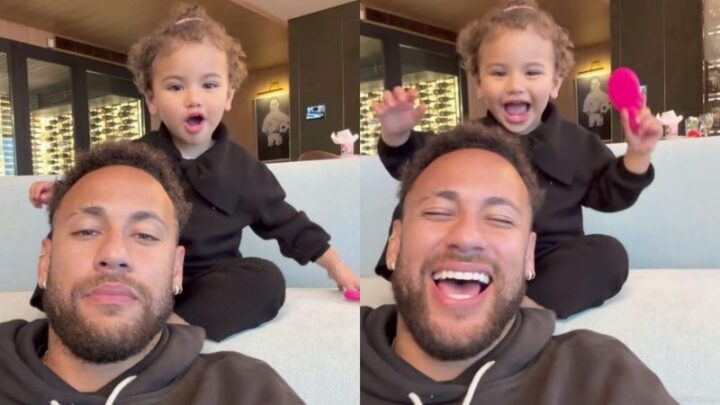 Filha de Neymar, Mavie diverte público ao dizer que pai tem piolho