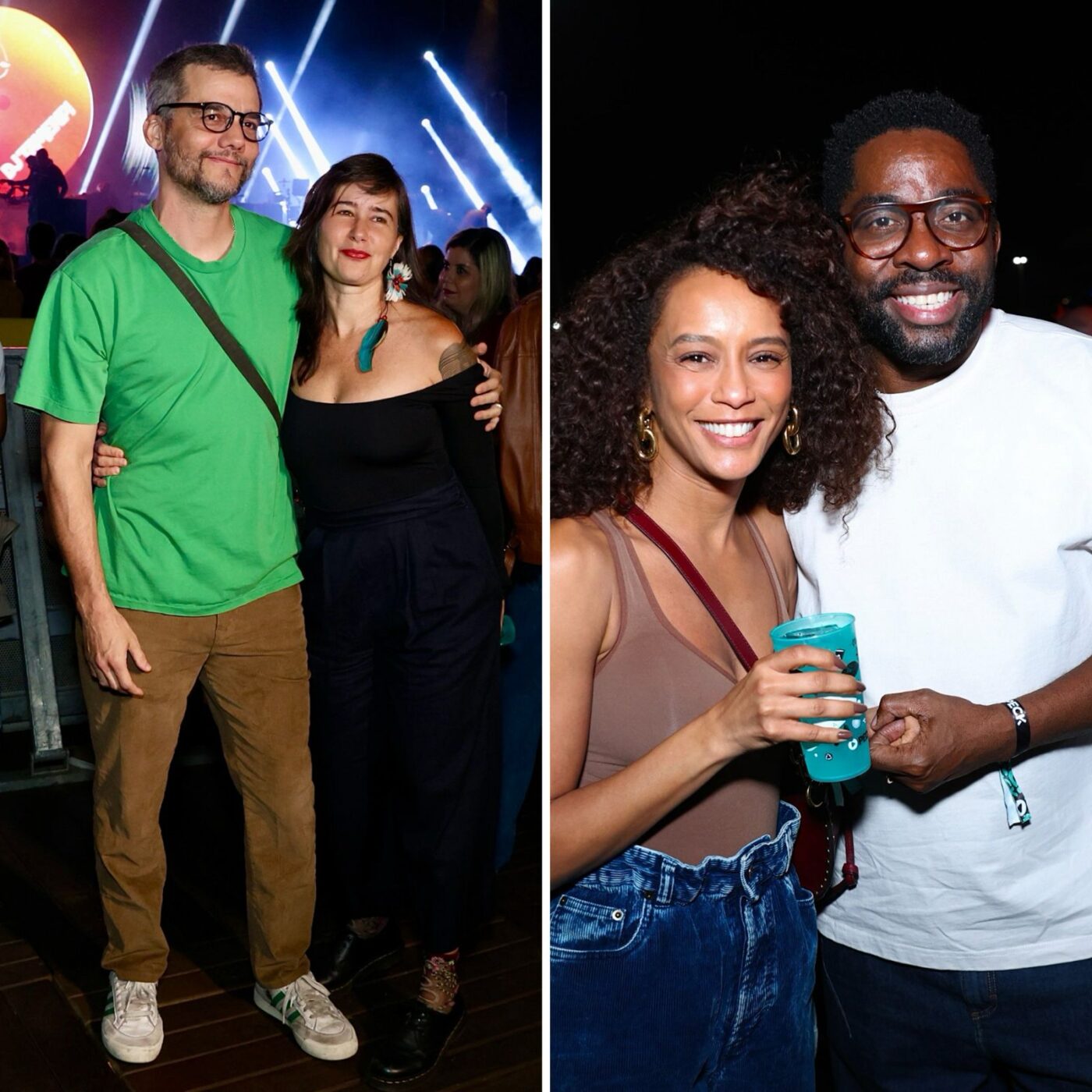 Wagner Moura e Lázaro Ramos vão com as esposas ao show de Caetano Veloso no Festival de Inverno do Rio; veja fotos
