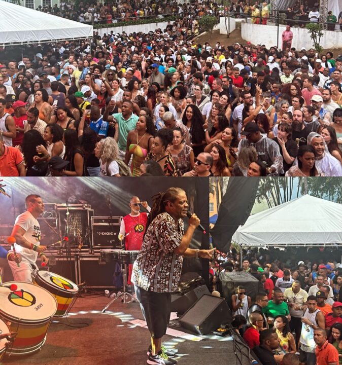 Chuva não impediu: Olodum lota o Pelourinho com ensaio especial