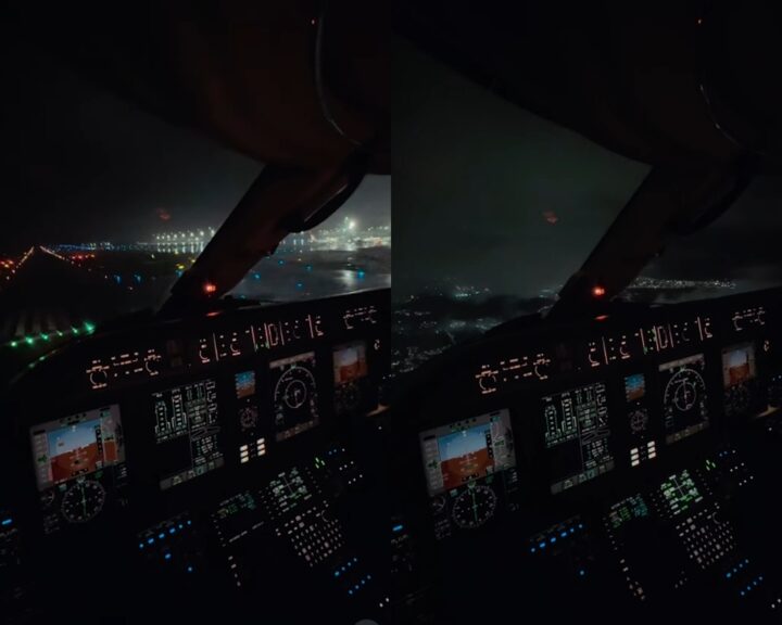 Piloto de avião grava pouso noturno em Salvador e vídeo viraliza; assista