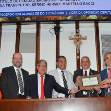 Sérgio Bacci, presidente da Transpetro, recebe título de Cidadão Baiano na ALBA