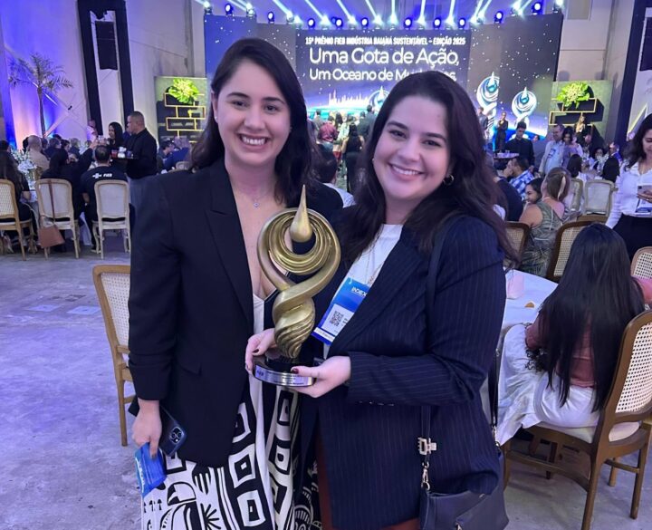 Reportagem da TV Bahia sobre economia e sustentabilidade conquista Prêmio FIEB