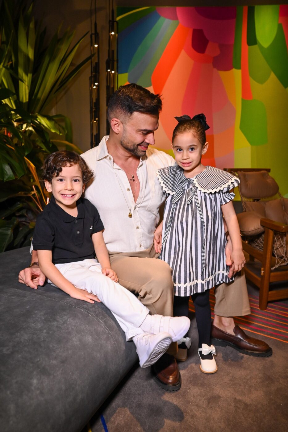 Caio, Flávio e Laís Moura
