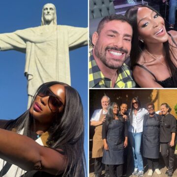 Naomi Campbell abre álbum de fotos de viagem ao Brasil e declara: ‘Foi realmente especial’