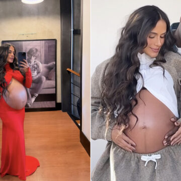 Carol Peixinho abre álbum de fotos na reta final da gestação e Thiaguinho reage: “Carrossel de amor”
