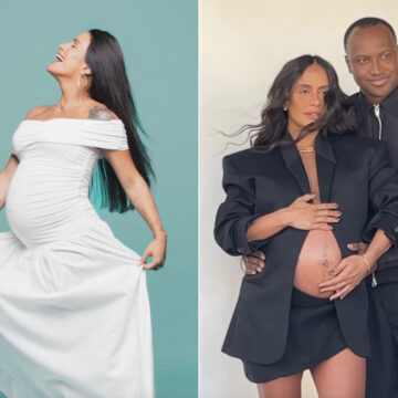 Carol Peixinho celebra nove meses de gestação e ganha declaração de Thiaguinho: “A mãe mais linda”