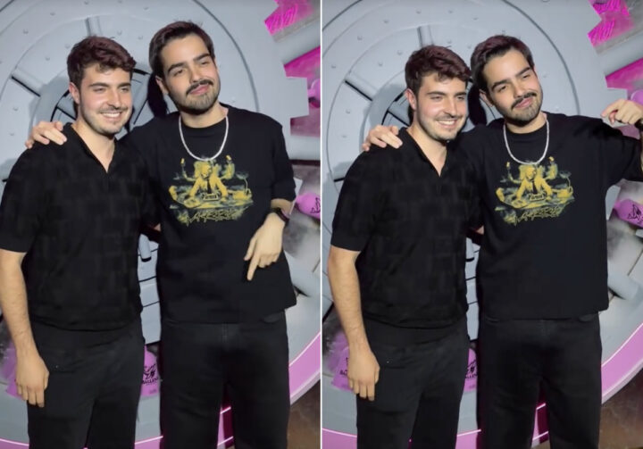 Filho de Faustão e filho de Gugu se encontram durante evento em São Paulo