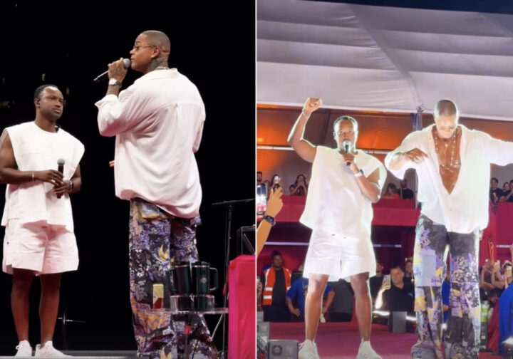 Thiaguinho recebe Léo Santana em primeiro show após nascimento do filho Bento