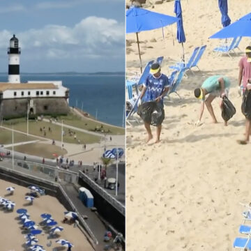 Salvador recebe mutirão especial no Farol da Barra pelo Dia Mundial da Limpeza