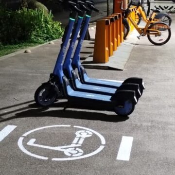 Salvador inicia demarcação dos pontos de estacionamento de patinetes elétricos