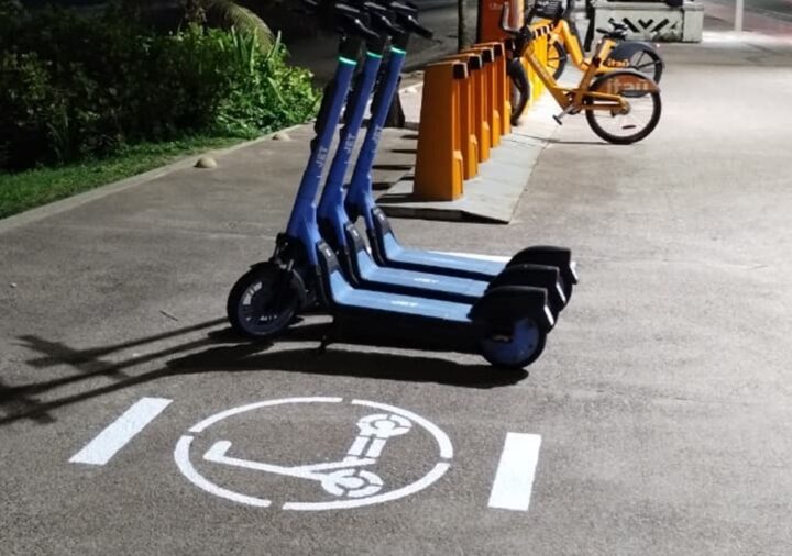 Salvador inicia demarcação dos pontos de estacionamento de patinetes elétricos