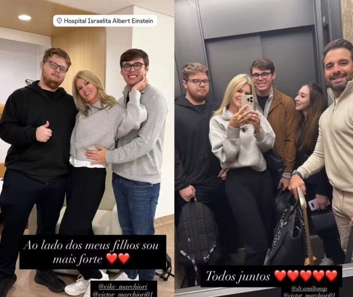 Val Marchiori inicia tratamento contra câncer de mama e rebe apoio dos filhos e marido