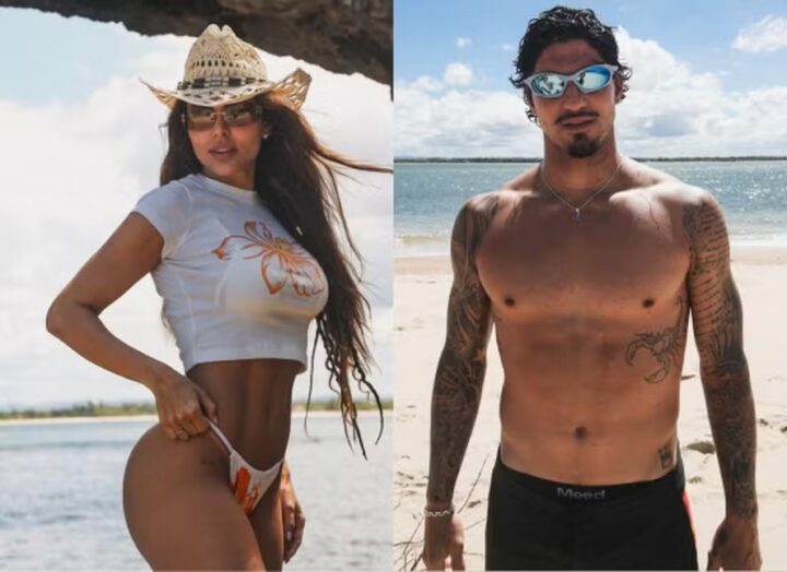 Assumidos, Gabriel Medina e ex-noiva de Zé Felipe fazem ‘foto de casal’ dos pés
